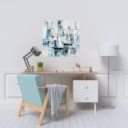 Abstract shapes and boats