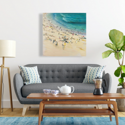 Canvas 24 x 24 - Summer crowd at the beach