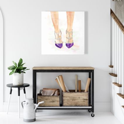 Purple studded high heels