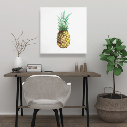 Toile 24 x 24 - Ananas à l'aquarelle