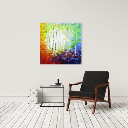 Forêt multicolore