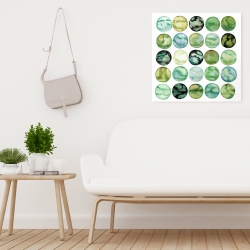 Toile 24 x 24 - Cercles verts