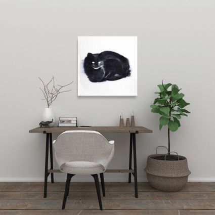 Abstract watercolor cat