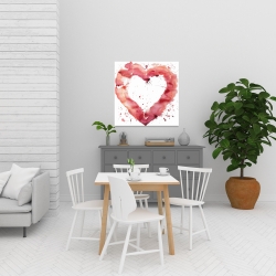 Canvas 24 x 24 - Watercolor abstract heart