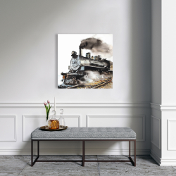 Canvas 24 x 24 - Vintage steam train