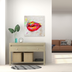 Canvas 24 x 24 - Colorful lips