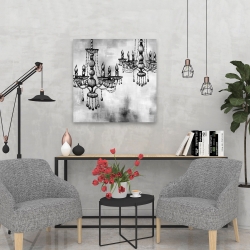 Canvas 24 x 24 - Two crystal chandeliers