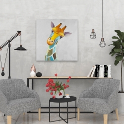 Canvas 24 x 24 - Colorful giraffe