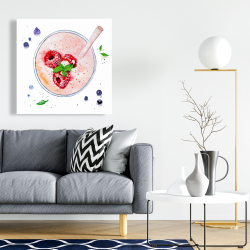 Toile 24 x 24 - Smoothie aux fraises & framboises