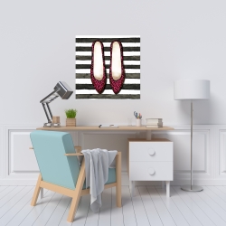 Canvas 24 x 24 - Leopard pink shoes 