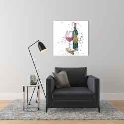 Canvas 24 x 24 - Bottle of red wine