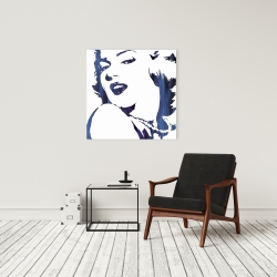 Canvas 24 x 24 - Marilyn monroe in blue