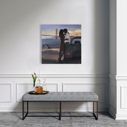 A loving couple in san francisco