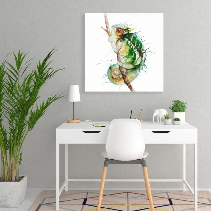 Watercolor chameleon