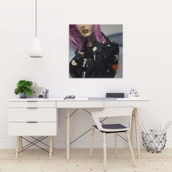 Canvas 24 x 24 - Young punk woman
