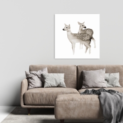 Canvas 24 x 24 - Brown faons