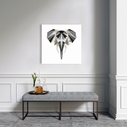 Toile 24 x 24 - éléphant géométrique