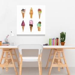 Canvas 24 x 24 - Ice cream cones