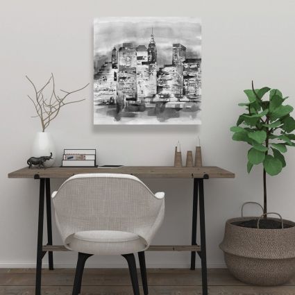 Paysage urbain à l'aquarelle