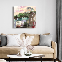 Canvas 24 x 24 - Château frontenac in the petit champlain