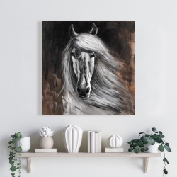 Canvas 24 x 24 - White horse