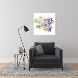 Toile 24 x 24 - Paisley aquarelle