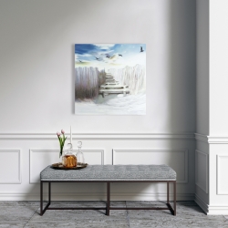 Toile 24 x 24 - Arrêt à la plage