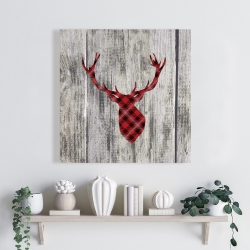 Canvas 24 x 24 - Wood and deer
