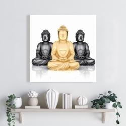 Toile 24 x 24 - Trio de bouddhas