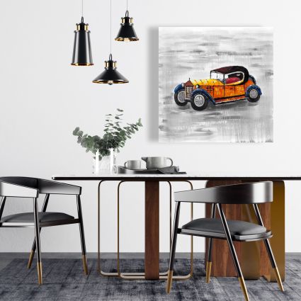 Yellow vintage car toy