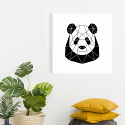 Toile 24 x 24 - Panda géométrique