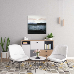 Toile 24 x 24 - Coucher de soleil désaturée