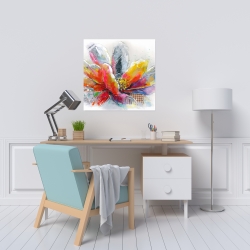 Canvas 24 x 24 - Abstract flower with texture