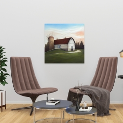 Canvas 24 x 24 - White barn