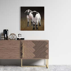 Toile 24 x 24 - Deux agneaux