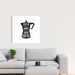 Canvas 24 x 24 - Life and coffee