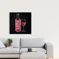 Toile 24 x 24 - Sauvez l'eau buvez du vin