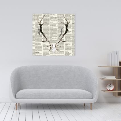 Bois de cerf sur papier journal