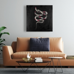 Toile 24 x 24 - Serpent fleurit