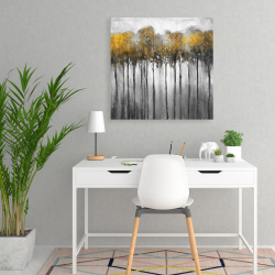 Toile 24 x 24 - Forêt abstraite jaune