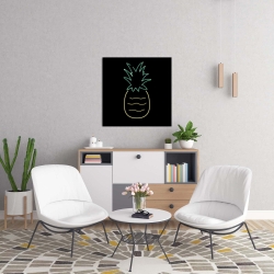 Canvas 24 x 24 - Neon pineapple