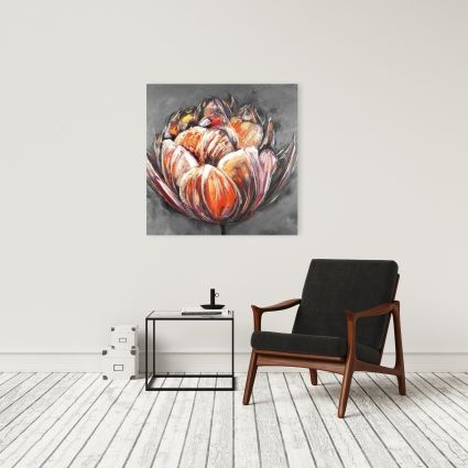 Tulipe orangé double et abstraite