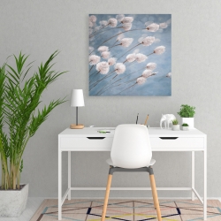 Toile 24 x 24 - Fleurs de coton délicates