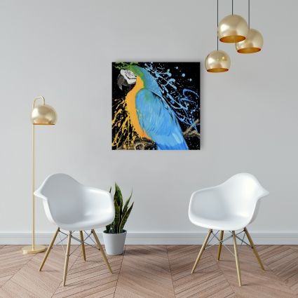 Blue macaw parrot