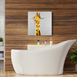 Canvas 24 x 24 - Funny giraffe face