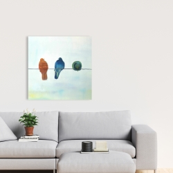 Canvas 24 x 24 - Perched abstract birds