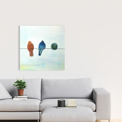 Perched abstract birds