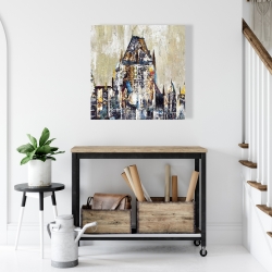 Toile 24 x 24 - Château frontenac abstrait