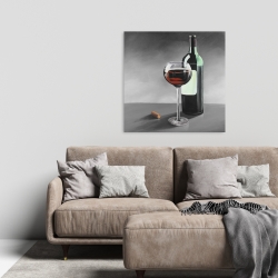 Canvas 24 x 24 - Bottle of burgundy