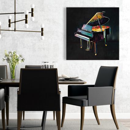Piano réaliste coloré